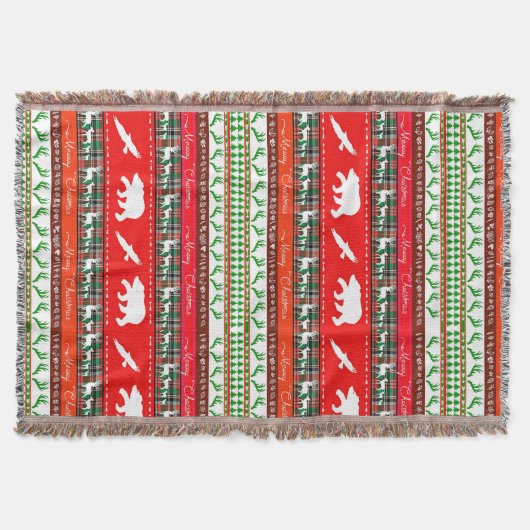 森のクリスマス スローブランケット (正面)