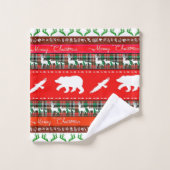 森のクリスマス バスタオルセット (ウォッシュタオル)