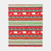 森のクリスマス フリースブランケット (正面)