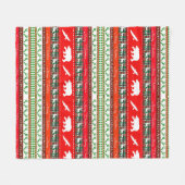 森のクリスマス フリースブランケット (正面(横))