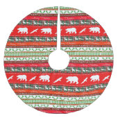 森のクリスマス ブラッシュドポリエステルツリースカート (正面)