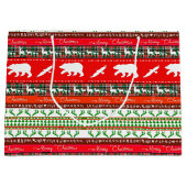 森のクリスマス ラージペーパーバッグ (正面)