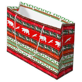 森のクリスマス ラージペーパーバッグ