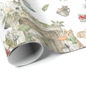 森のクリスマス |休日暖炉ラッピングパップ ラッピングペーパー (ロールコーナー)