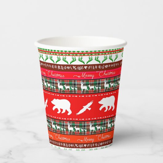 森のクリスマス 紙コップ (正面)