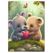 森のクリップボードの可愛いキノコ クリップボード (裏面)