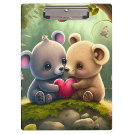 森のクリップボードの可愛いキノコ クリップボード