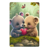 森のクリップボードの可愛いキノコ ミニクリップボード (裏面)