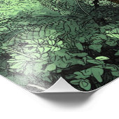 森のサドルバック鳥 フォトプリント            (角)