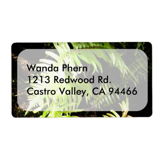 森のシダ ラベル (正面)