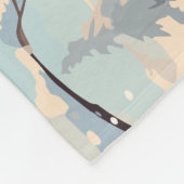 森のシベリアの虎 フリースブランケット (角)