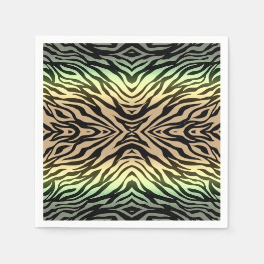 森のシマウマ スタンダードカクテルナプキン (正面)