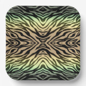 森のシマウマ ペーパープレート (正面)