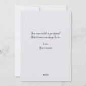 森のシンプル中のクリスマスのメリーメッセージ鹿 シーズンカード (裏面)