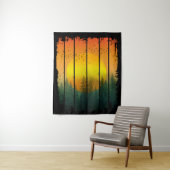 森のシンプル夕日 タペストリー (インサイチュ)