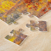 森のシーンWisconsin.クリスマスグリーティング ジグソーパズル (側面)