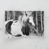 森のジプシー - ホリデー馬のグリーティングカード カード (内部)