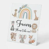 森のジャングルの動物の好意 台座サイン (正面)