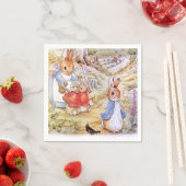 森のジョセフィーヌ・バニーのいるウサギのピーター スタンダードカクテルナプキン (インサイチュ)