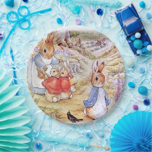 森のジョセフィーヌ・バニーのいるウサギのピーター ペーパープレート (パーティー)