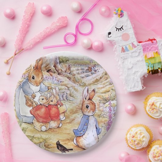 森のジョセフィーヌ・バニーのいるウサギのピーター ペーパープレート (パーティー)