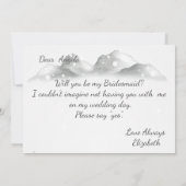 森のストリングライト, 花嫁の友人へのカード, 招待状 (裏面)