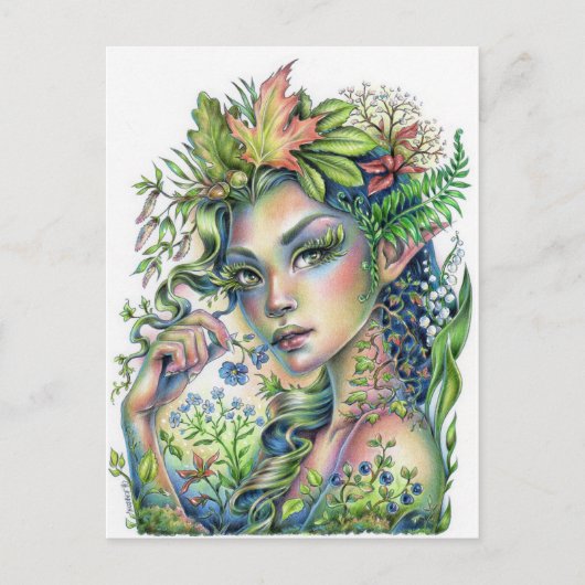 森のスプライト ポストカード (正面)