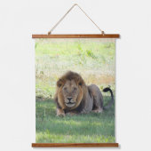 森のタペストリーの野生ぶら下がったのライオン 吊り下げ型タペストリー (正面2)