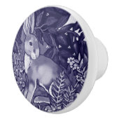 森のダークブルーハレウサギWilliam Morris Ce セラミックノブ (右)