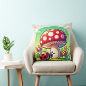 🐞 森のテントウムシとキノコの牧場のデコレーション 🐞 クッション (椅子)