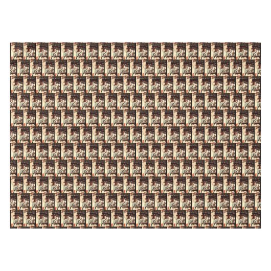 森のテーブルクロスの中の鹿 テーブルクロス (正面(横))