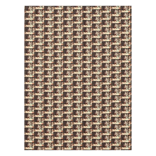 森のテーブルクロスの中の鹿 テーブルクロス (正面)