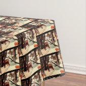 森のテーブルクロスの中の鹿 テーブルクロス (インサイチュ)