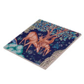 森のデアーズ、ウィリアム・モリス タイル (側面)