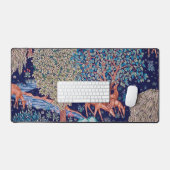 森のデアーズ、ウィリアム・モリス デスクマット (キーボード&マウス)