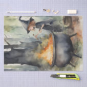 森のデコページの魔性の水色 薄葉紙 (クラフト)