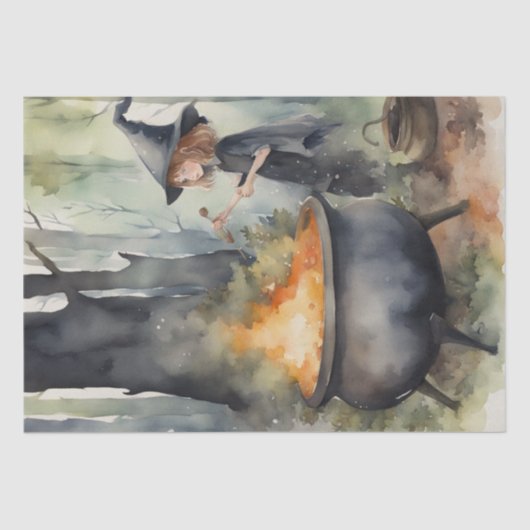 森のデコページの魔性の水色 薄葉紙 (正面)