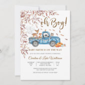 森のトラックベイビーシャワー招待状 招待状 (正面)