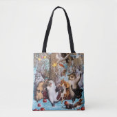 森のトートバックの踊り動物のパーティー トートバッグ (正面)