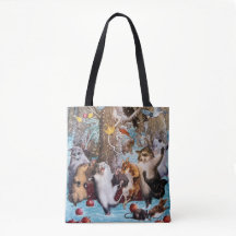 森のトートバックの踊り動物のパーティー