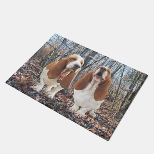 森のドア・マットのバセットハウンド ドアマット (アングル)