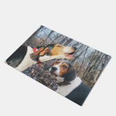 森のドア・マットのTreeingの歩行者のCoonhound ドアマット (アングル)