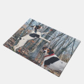 森のドア・マットのTreeingの歩行者のCoonhounds ドアマット (アングル)