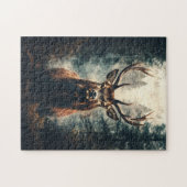 森のドラマチックなエルク ジグソーパズル (横)