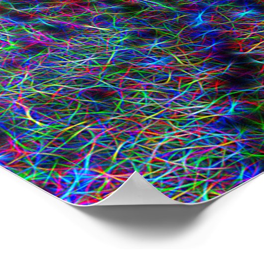 森のネオン灯の中央 ポスター (角)