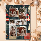 森のノルディックスキークリスマス写真 シーズンカード