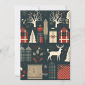 森のノルディックスキー　クリスマスの写真 シーズンカード (裏面)