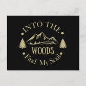 森のハイキングおもしろいことわざ シーズンポストカード (正面)