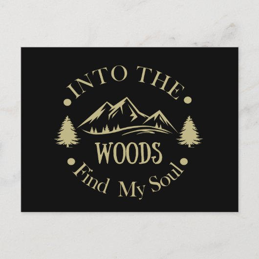 森のハイキングおもしろいことわざ シーズンポストカード (正面)