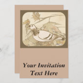 森のハト 招待状 (正面/裏面)